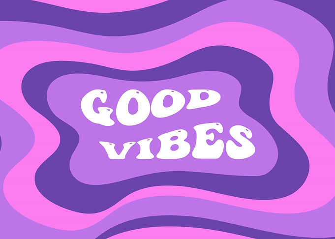 Good Vibes Retro Wavy Background