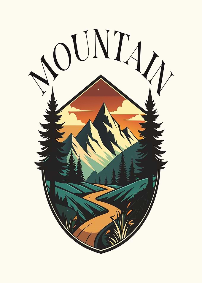 Mountain Landscape Emblem