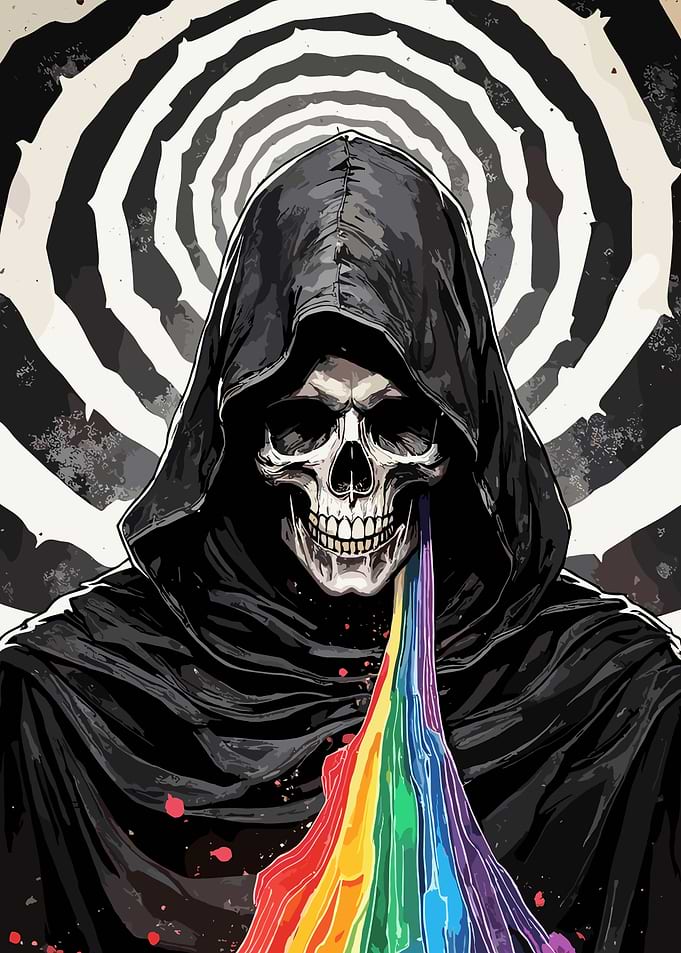 Grim Reaper Rainbow Vomit