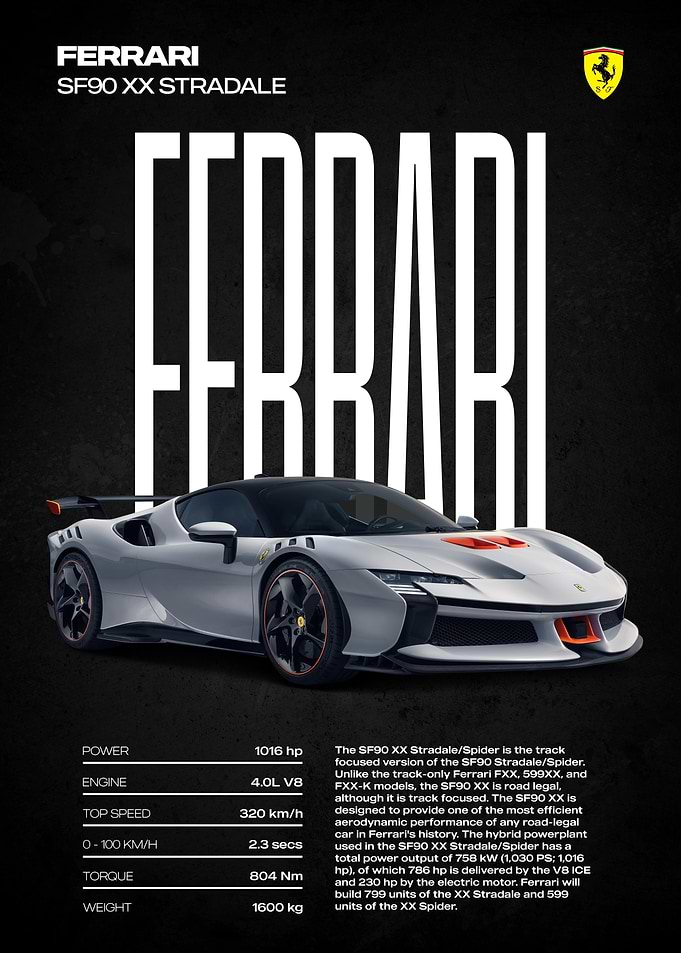 Ferrari SF90 XX Stradale Poster