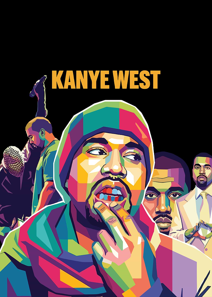 Kanye West Pop Art Portrait