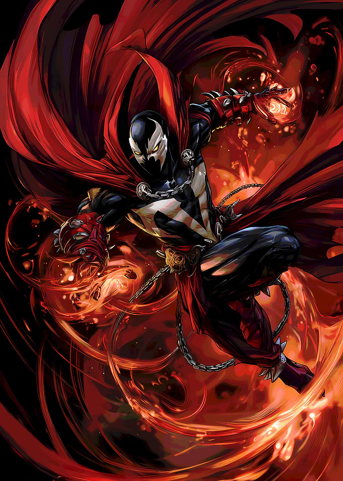 Spawn in Action with Fiery Energy