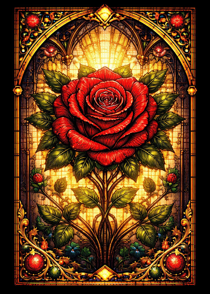 Stained Glass Rose Window