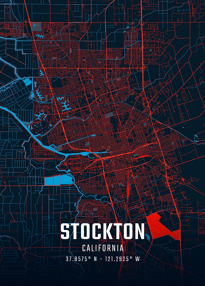 Stockton California City Map