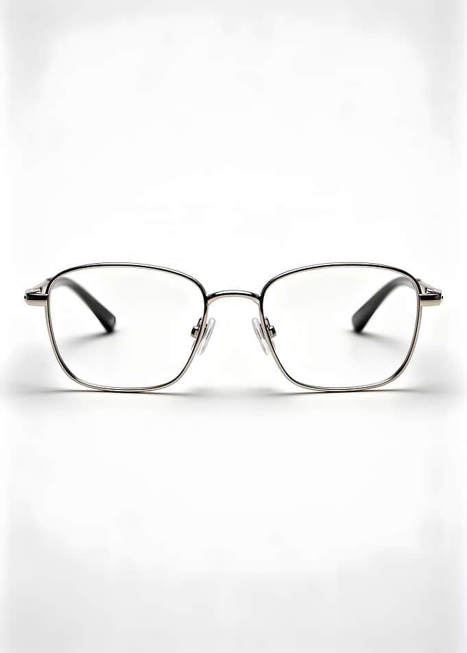 Silver Rectangular Eyeglasses