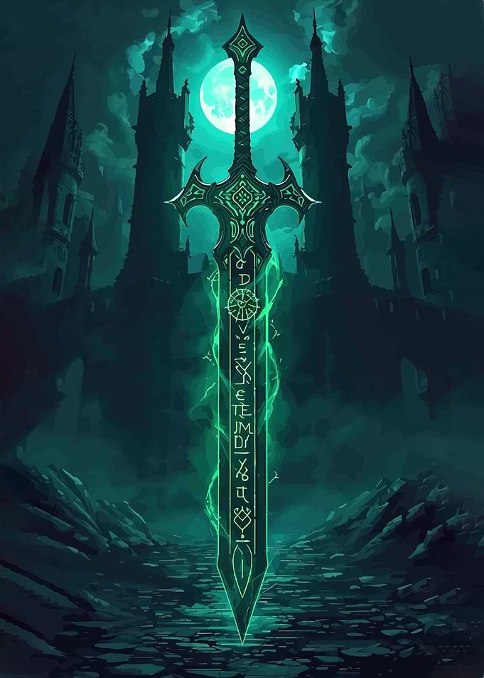 Enchanted Sword in Moonlight