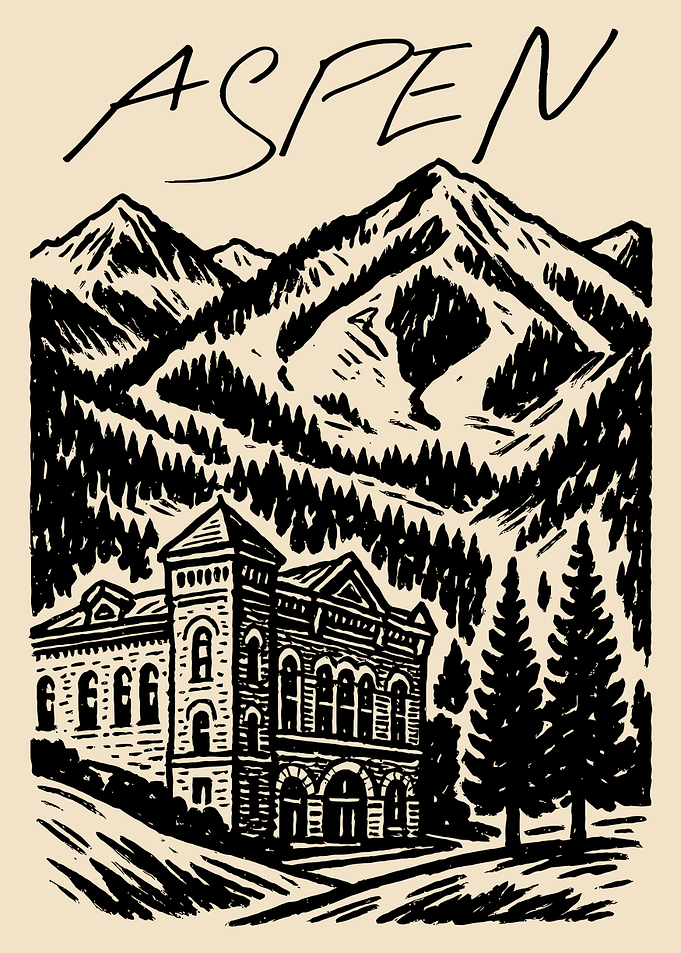 Aspen Vintage Ski Poster