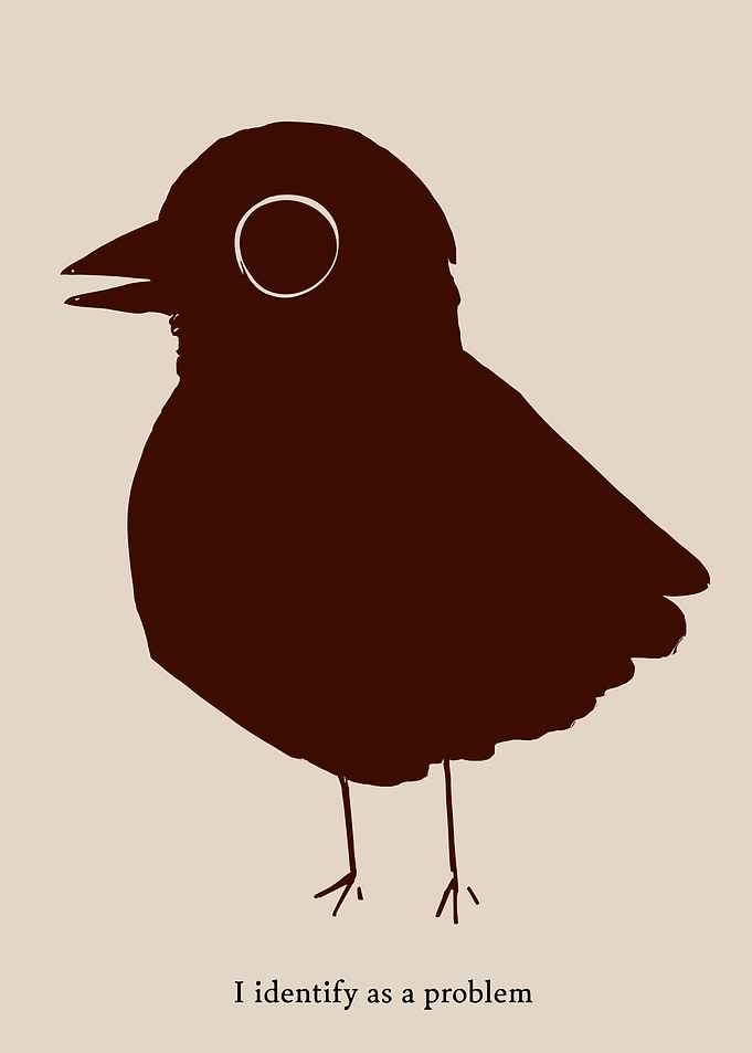 Bird with text