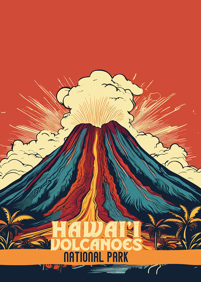 Hawaii Volcanoes National Park Poster