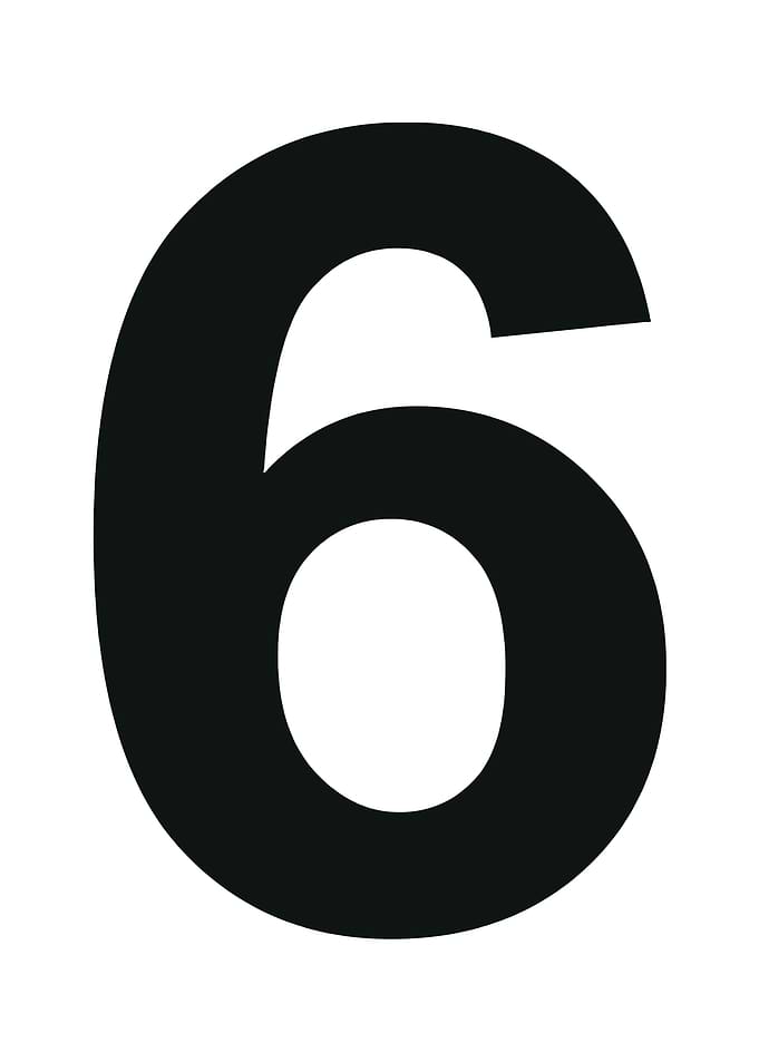 Black Number Six