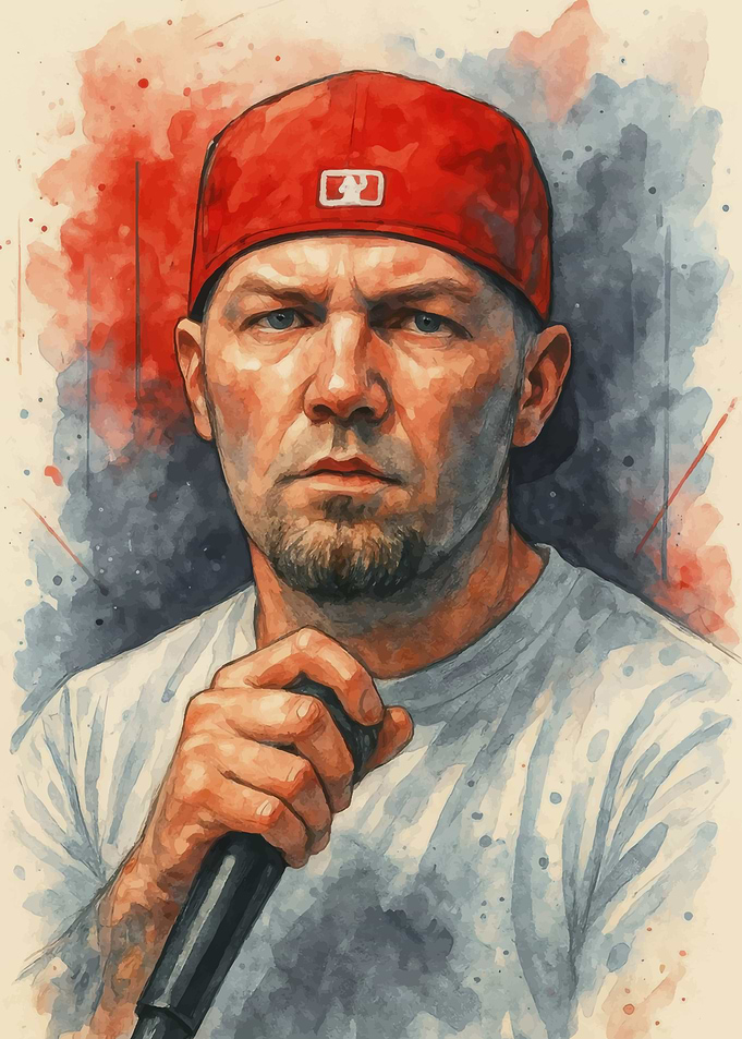 Fred Durst Watercolor Portrait