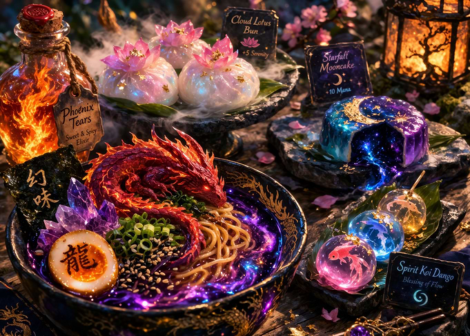 Fantasy Asian Food and Desserts