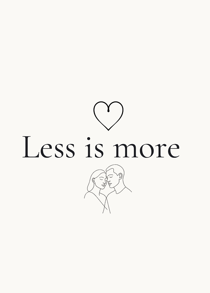 Less is More Couple Line Art