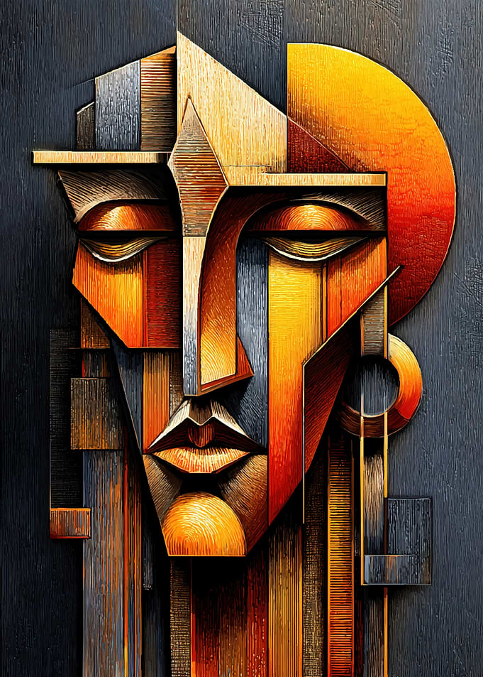 Abstract Cubist Face