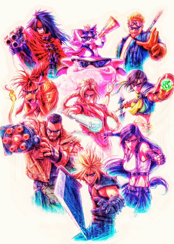 Final Fantasy VII Group Portrait