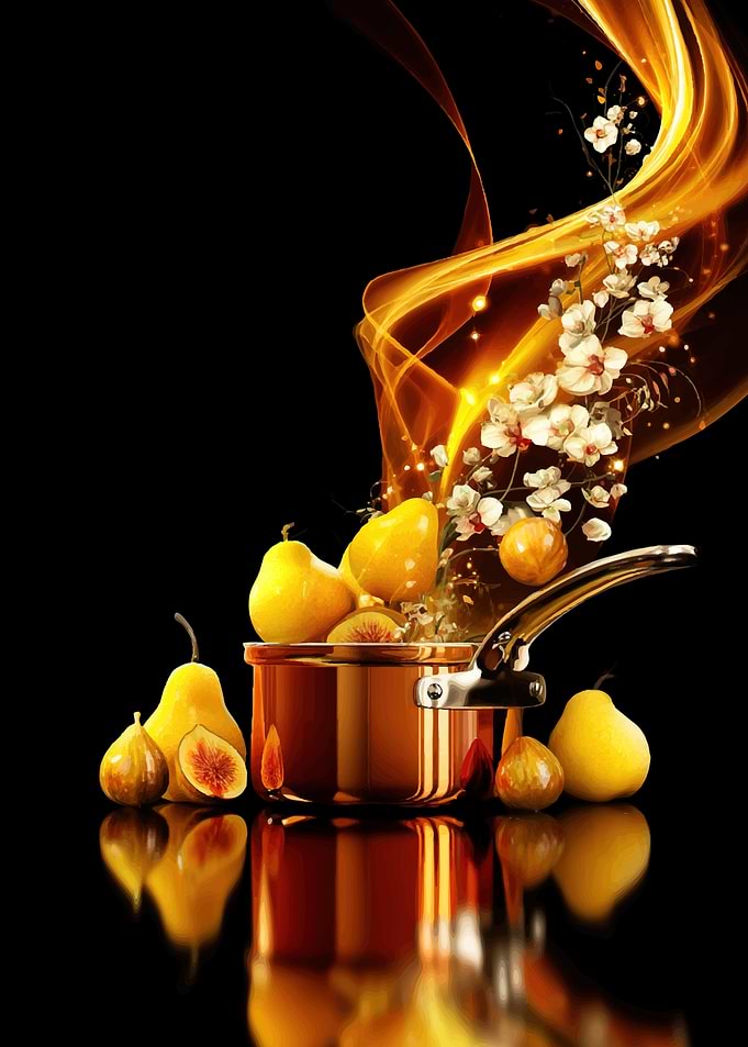 Fruits and Fire in a Copper Pot