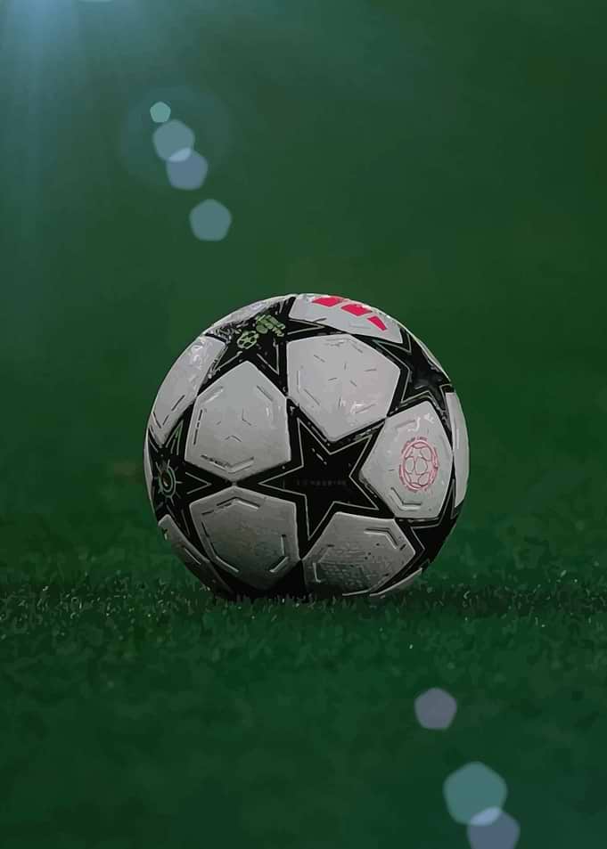 Soccer ball on green grass