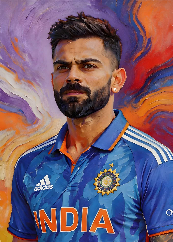 Virat Kohli in Indian Cricket Jersey