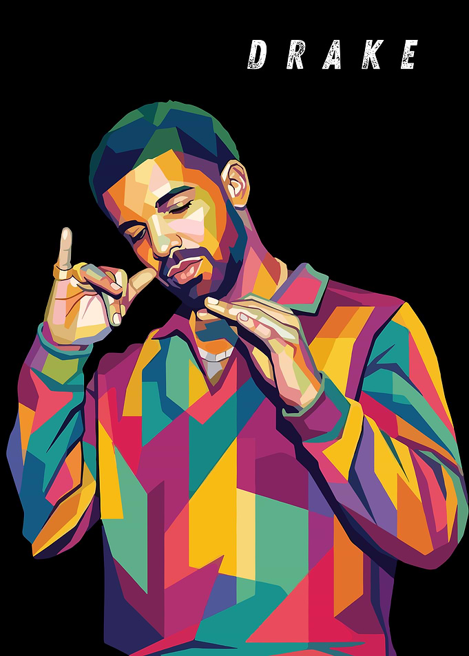 Drake Pop Art Portrait