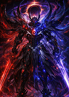 Dual-Wielding Warrior of Light and Shadow