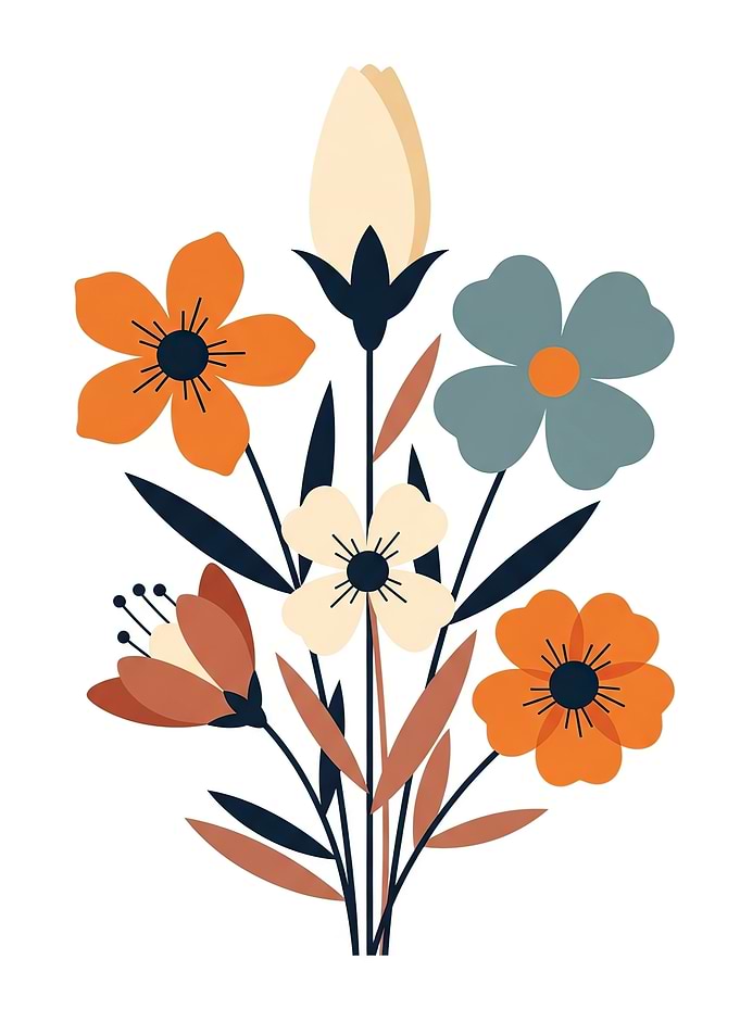 Abstract Floral Bouquet