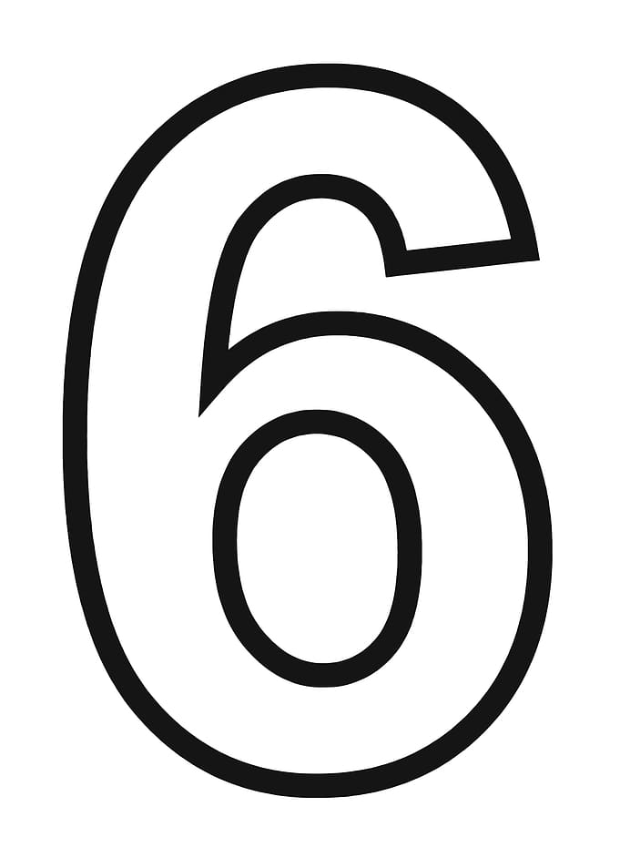 Number 6 Outline
