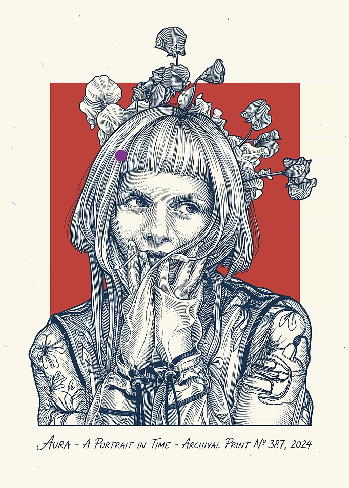 Aurora Portrait with Floral Crown