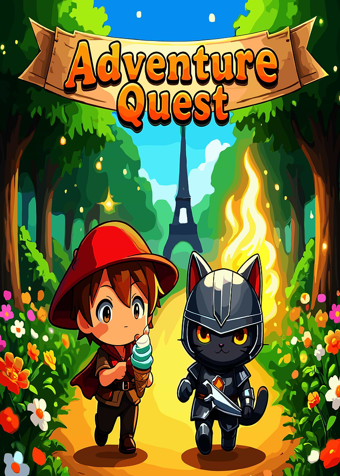 Adventure Quest Characters in Forest
