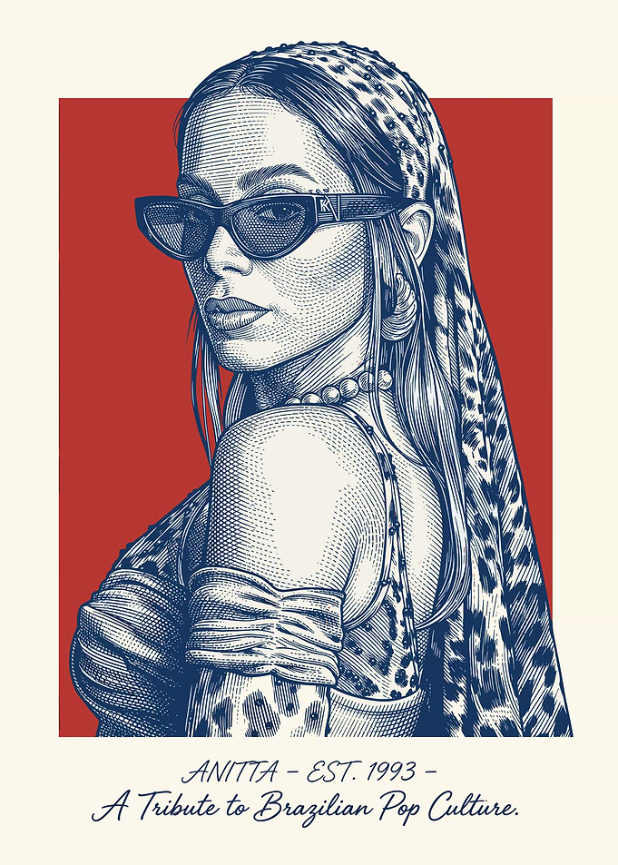 Anitta Portrait with Sunglasses and Scarf