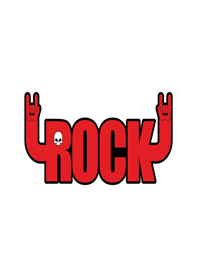 Rock and Roll Hand Gesture with Skull