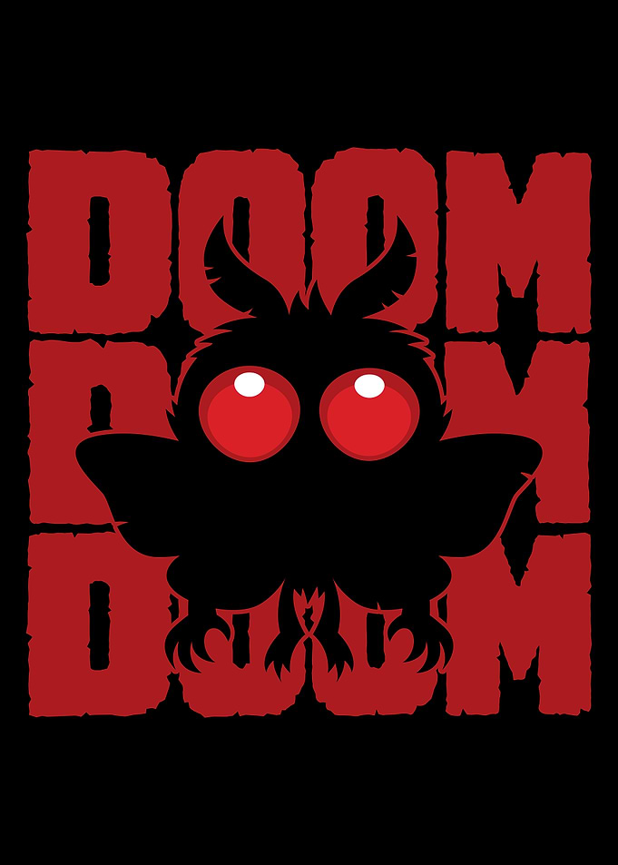 DOOM DOOM DOOM Kawaii Mothman Cryptid
