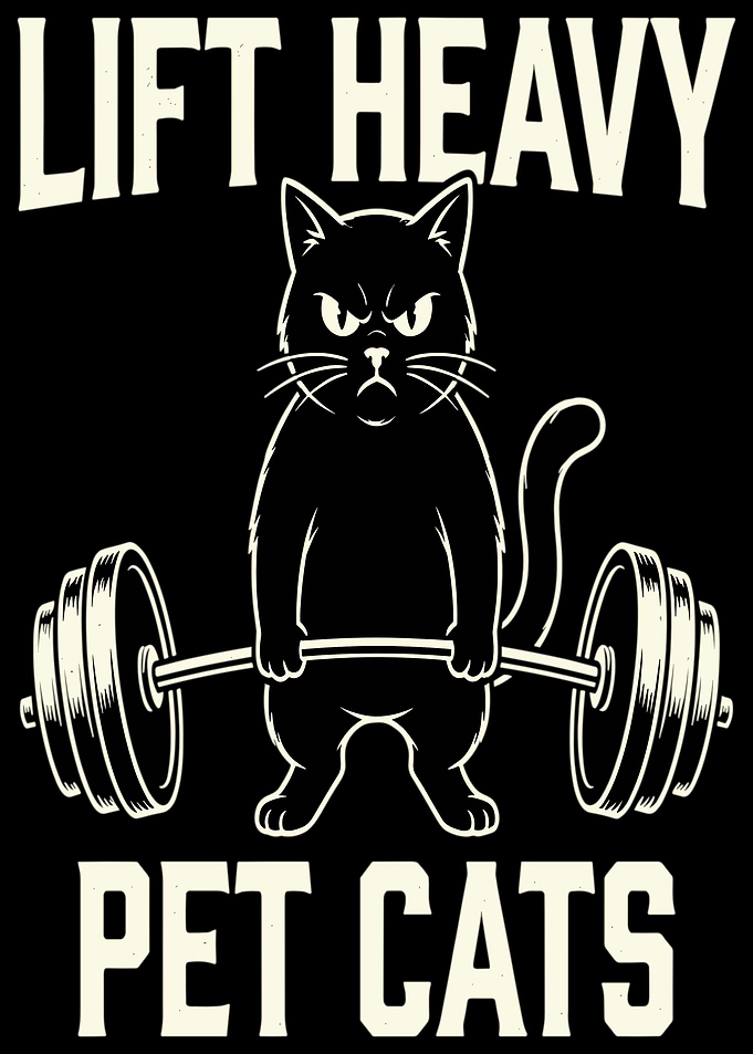 Cat Lifting Weights