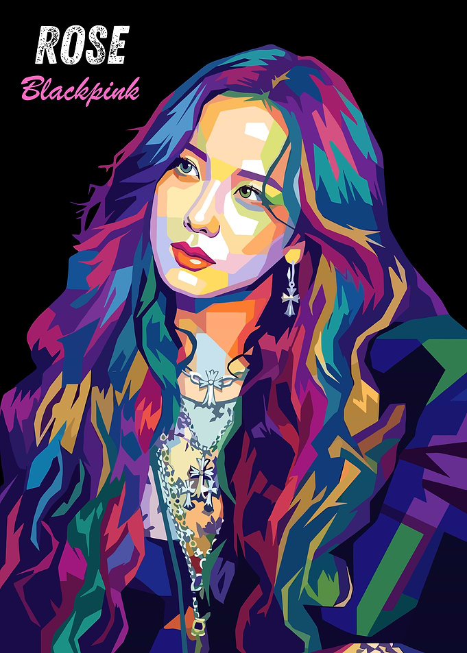 Rose Blackpink Pop Art Portrait
