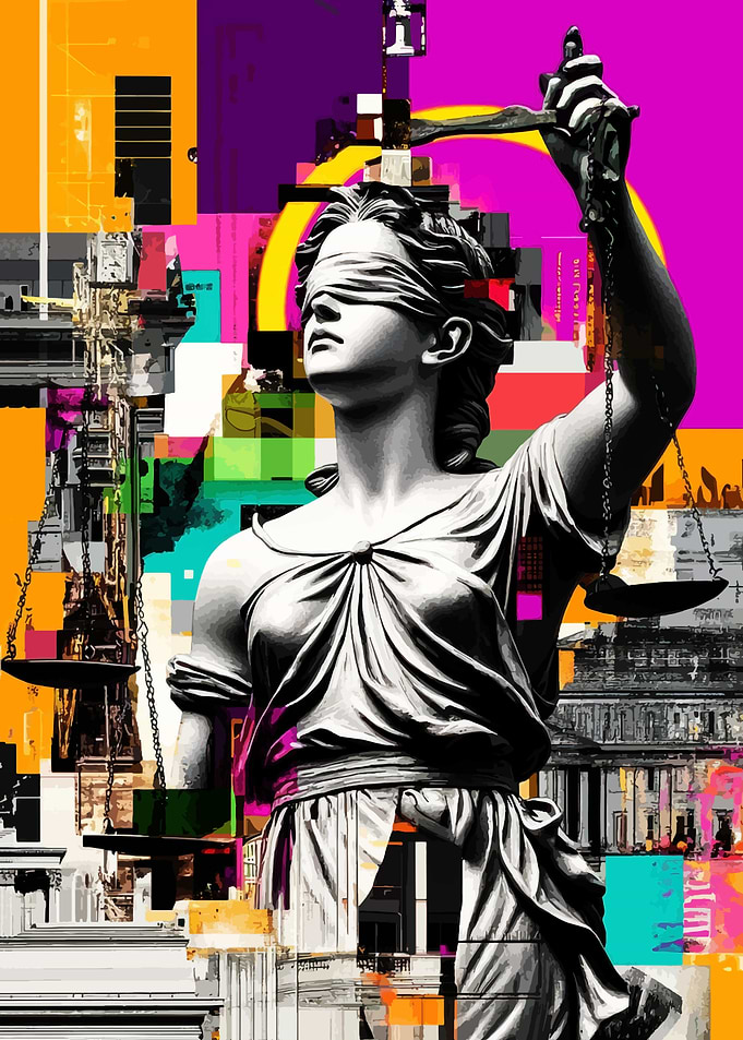Lady Justice Abstract Art