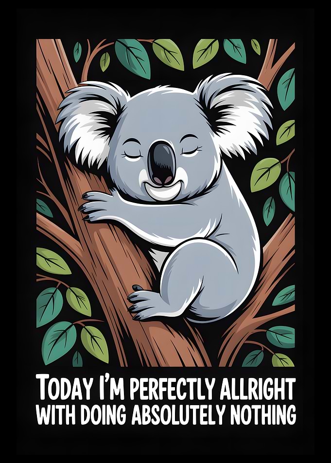 Cute Koala Relaxing on a Tree