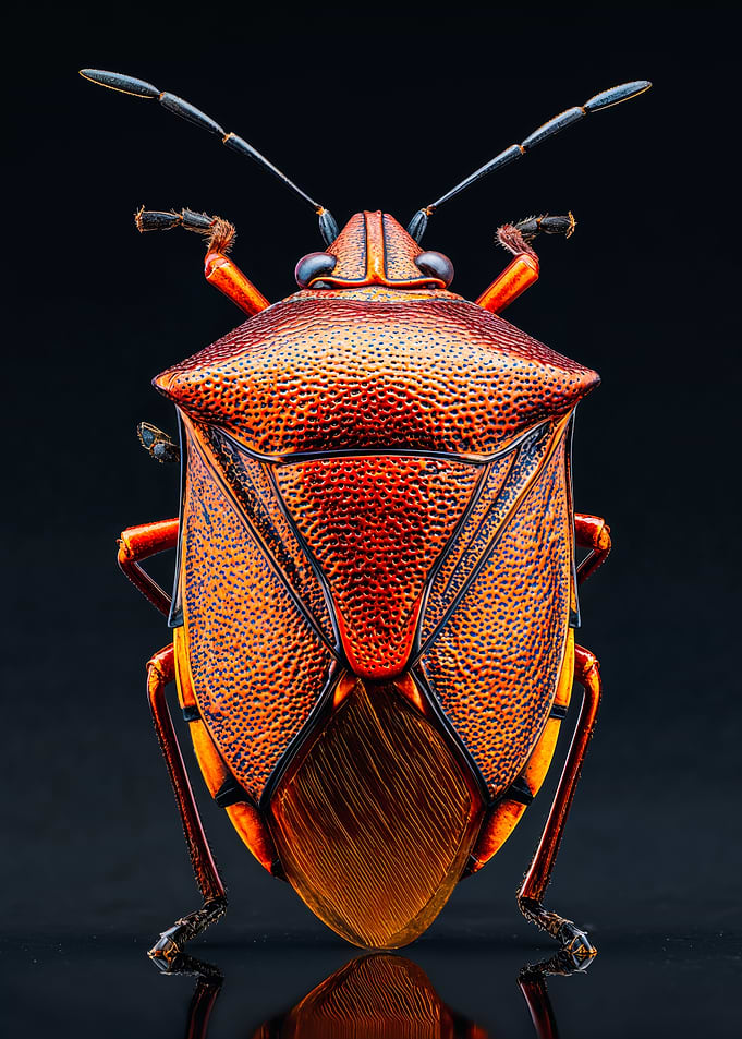 Orange Shield Bug Macro Photography