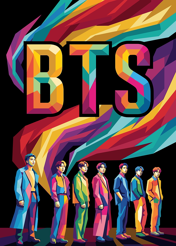 BTS Pop Art Group Portrait