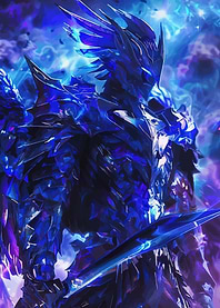 Blue Crystal Warrior with Sword