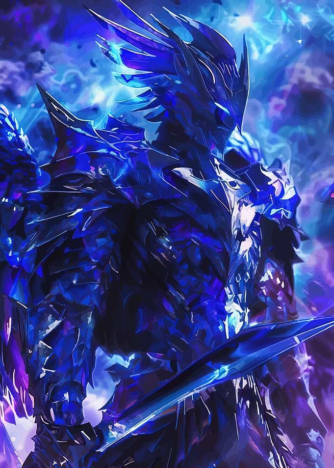 Blue Crystal Warrior with Sword