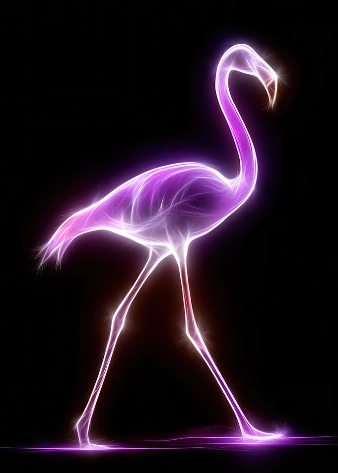 Neon Flamingo Glow