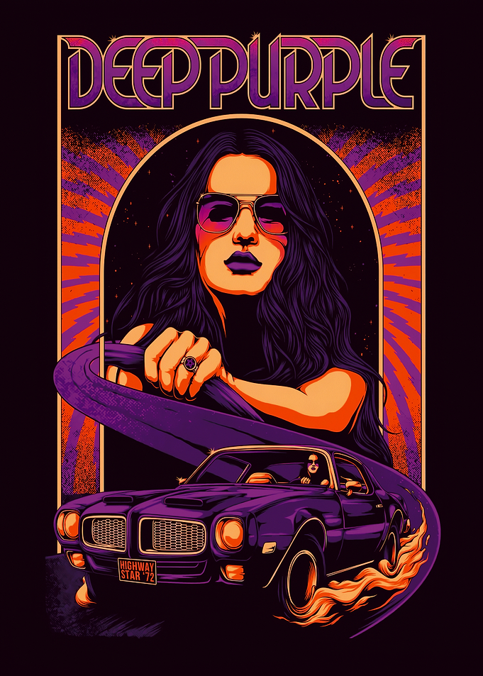 Deep Purple Highway Star Poster