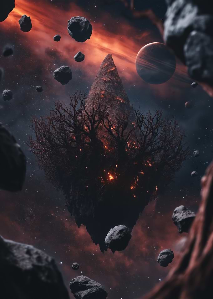 Floating Island in Space