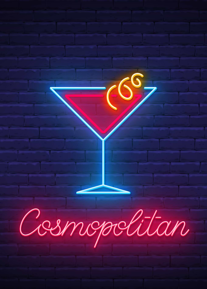 Cosmopolitan Neon Cocktail Sign