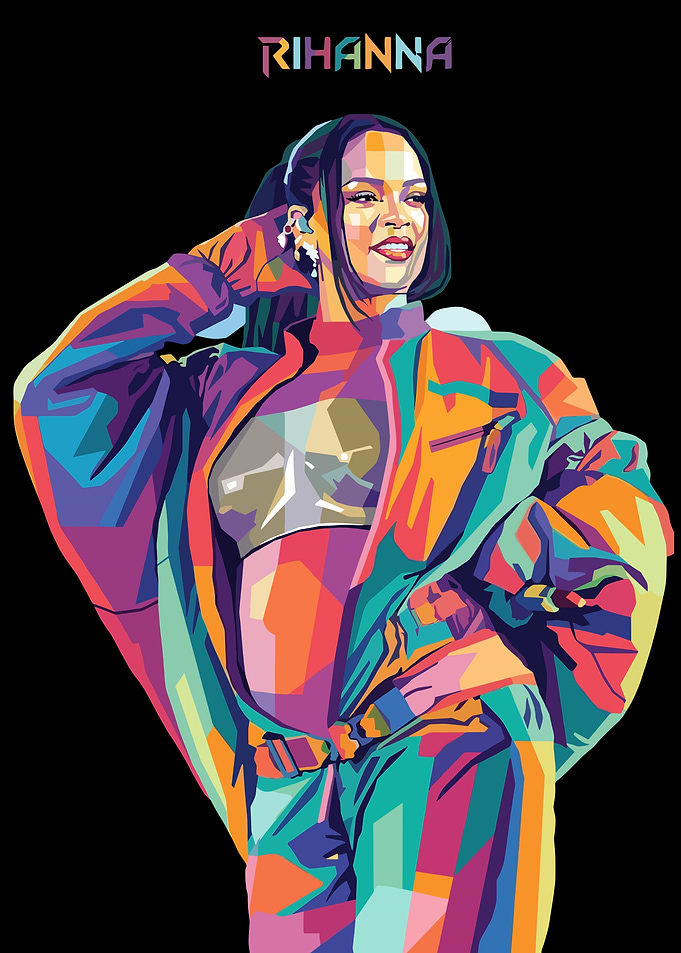 Rihanna Pop Art Portrait