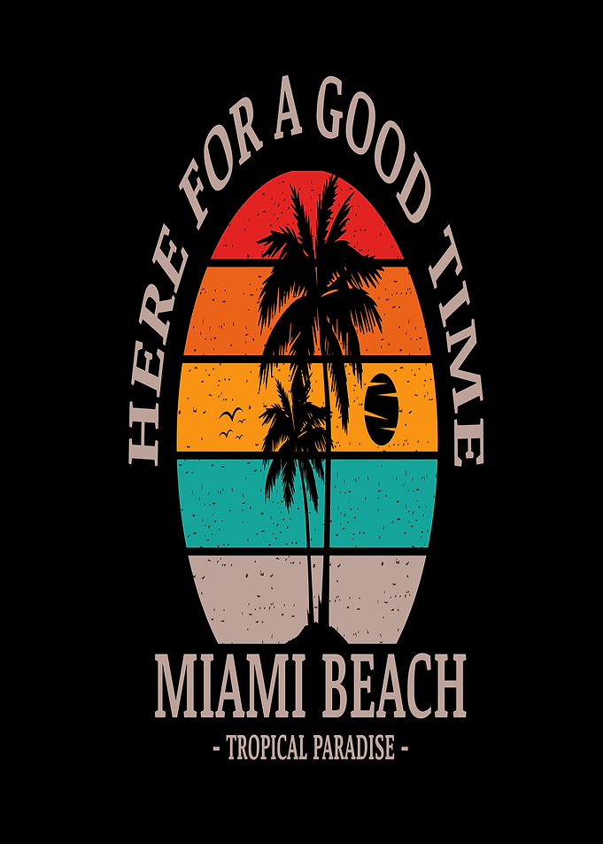 Miami Beach Tropical Paradise Sunset