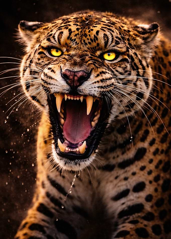Fierce Jaguar Roaring