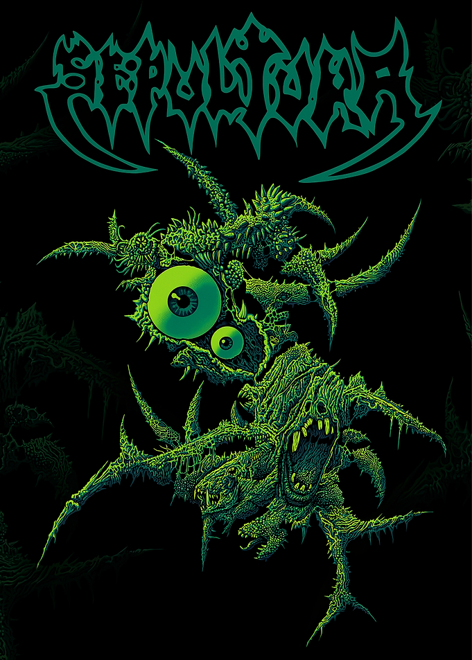 Sepultura Band Logo with Monster Art