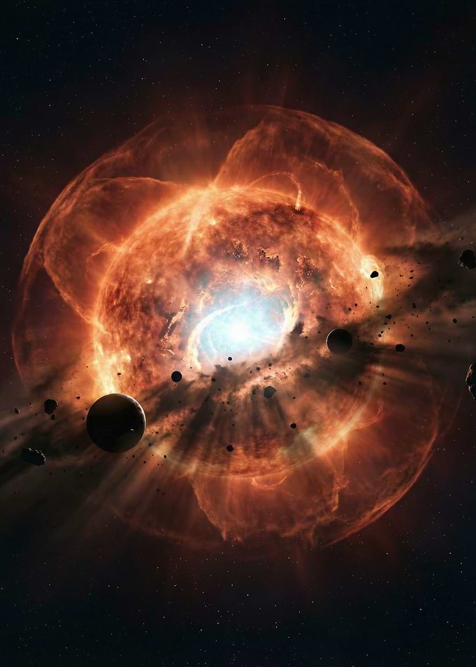 Supernova Explosion in Space