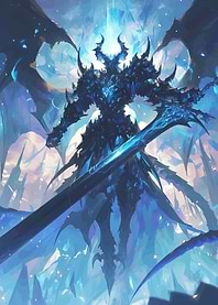 Dark Knight with Glowing Sword