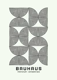 Bauhaus Poster, Frankfurt 1923 Geometric Art Print, Minimalist Modern Wall Decor